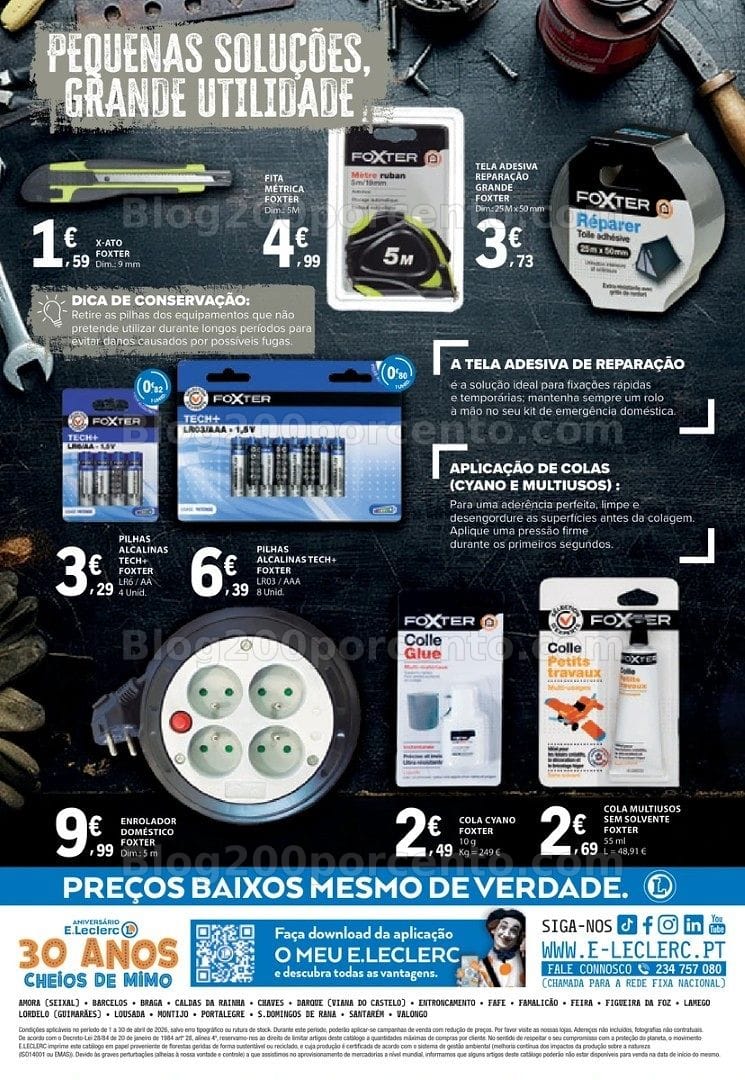 Antevisão Folheto E-LECLERC Especial Ferramentas Promoções de 1 a 30 abril